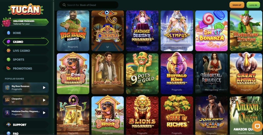 tucan casino games